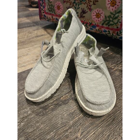 Hey dudes Wendy stretch peral river gray new womens size 8 slip on - Picture 7 of 7